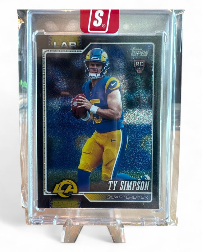 2026 Topps Flagship Football Ty Simpson Black Holo Foil #302 Rookie 09/10
