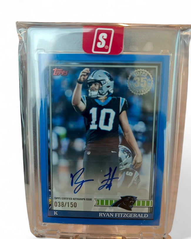2026 Topps Flagship Football 1991 Topps Autographs Ryan Fitzgerald Blue #91AC-RF Auto 038/150