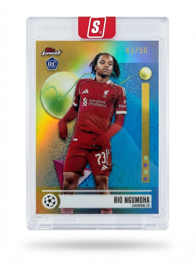2026 Topps Finest UEFA Champions League Rio Ngumoha Refractor #149 Rookie 43/50