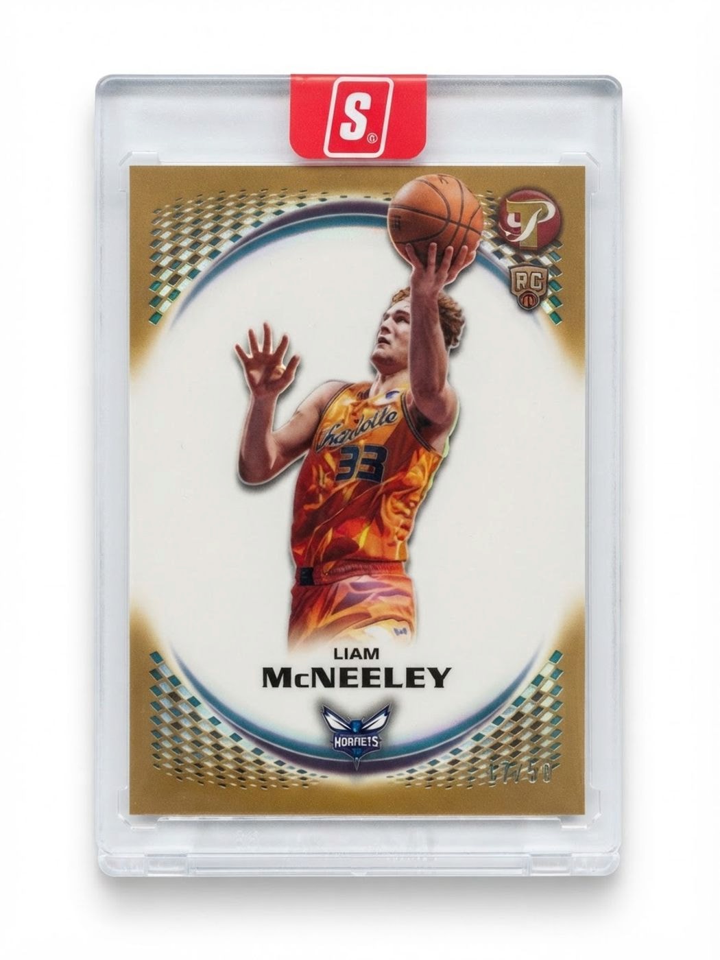 2026 Topps Pristine Liam McNeeley Gold Refractor #137 Rookie 19/50