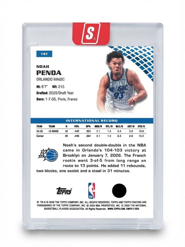2026 Topps Pristine Noah Penda #141 Rookie