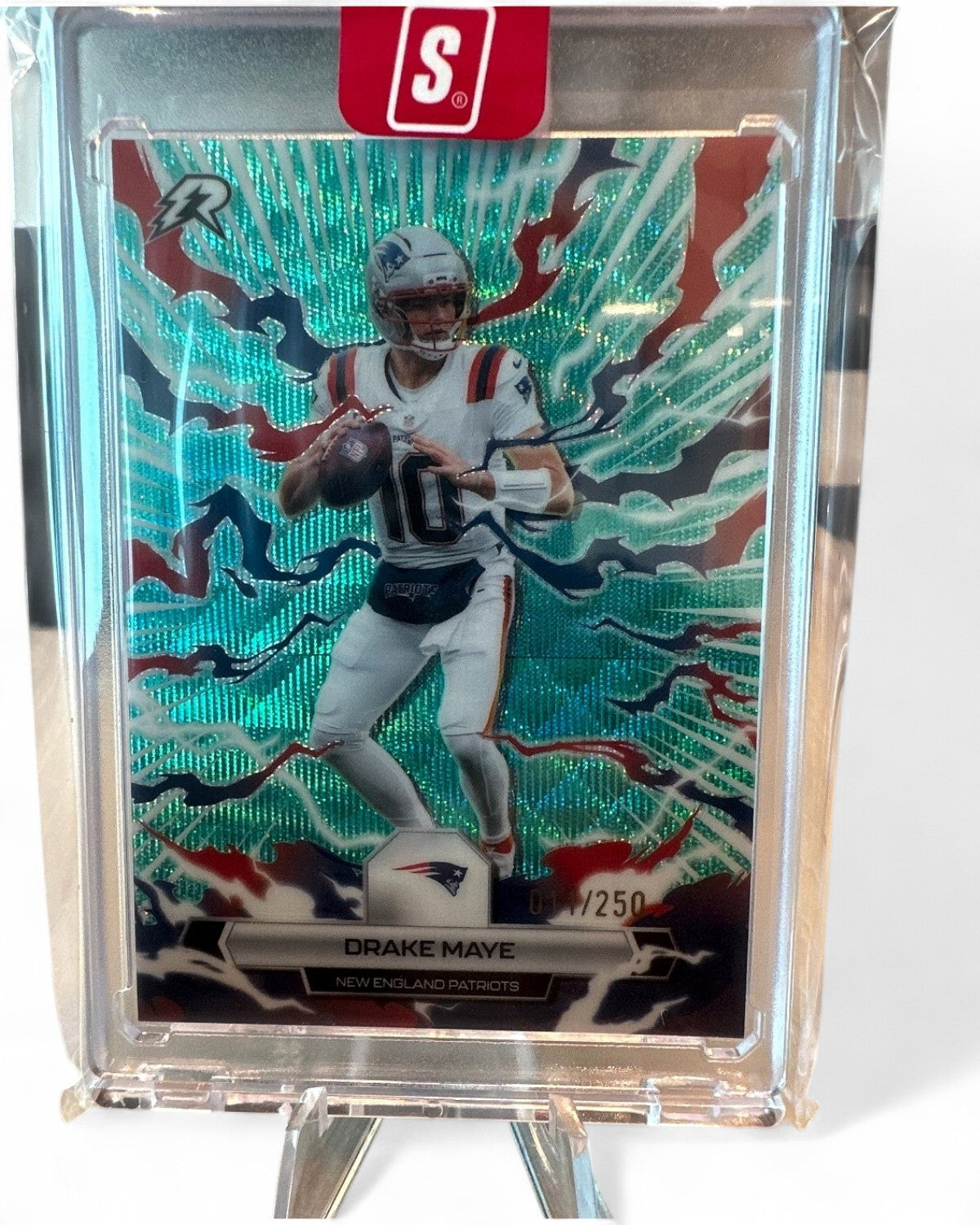 2026 Topps Reserve Resurgence Patriots Drake Maye Teal #66 011/250