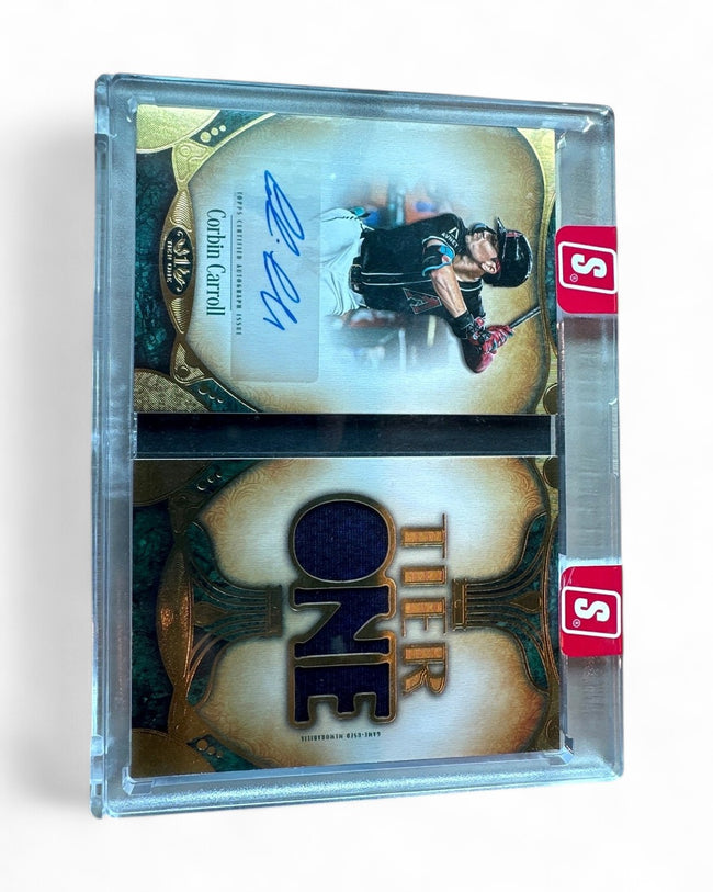 2026 Topps Tier One Autographed Tier One Relics Die Cut Book Corbin Carroll #ARDB-CC Auto 02/49