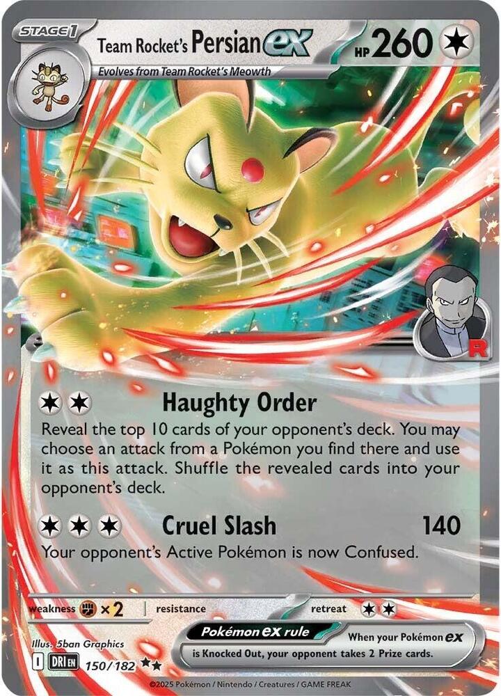 Team Rocket's Persian Ex 150/182