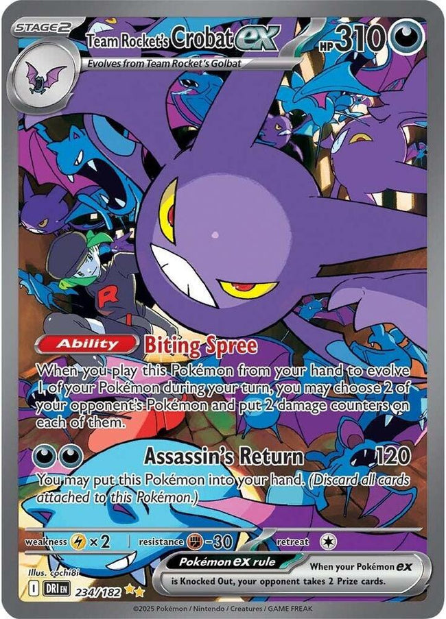 Team Rocket's Crobat Ex 234/182