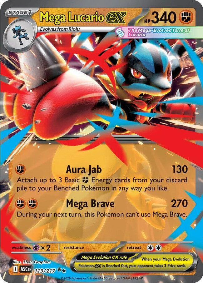 Mega Lucario Ex 113/217