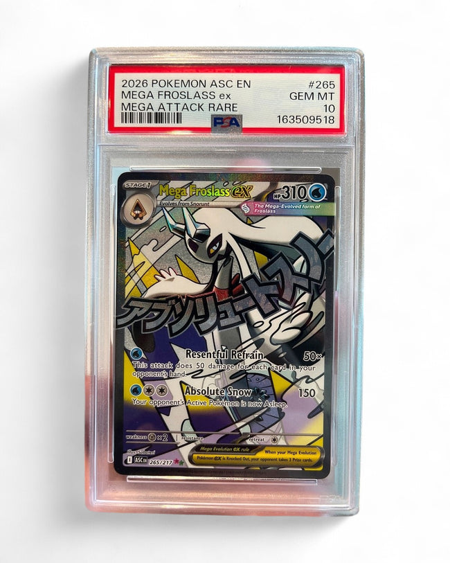 2026 Ascended Heroes Mega Froslass Ex 265/217 PSA 10
