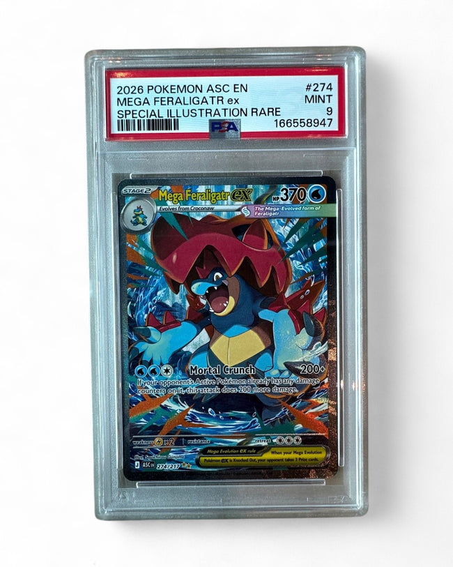 2026 Ascended Heroes Mega Feraligatr Ex 274/217 PSA 9