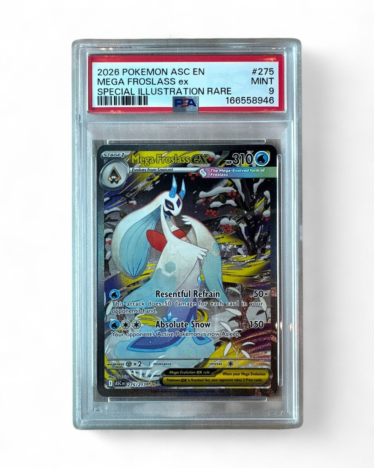 2026 Ascended Heroes Mega Froslass Ex 275/217 PSA 9