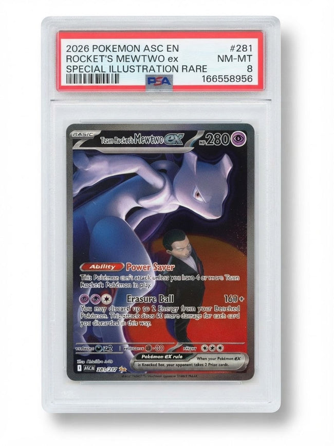 2026 Ascended Heroes Team Rocket's Mewtwo Ex 281/217 PSA 8