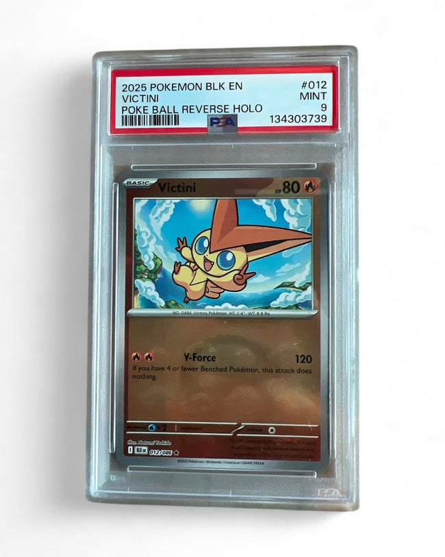 2025 Black Bolt Victini 012/086 (Poke Ball Pattern) PSA 9