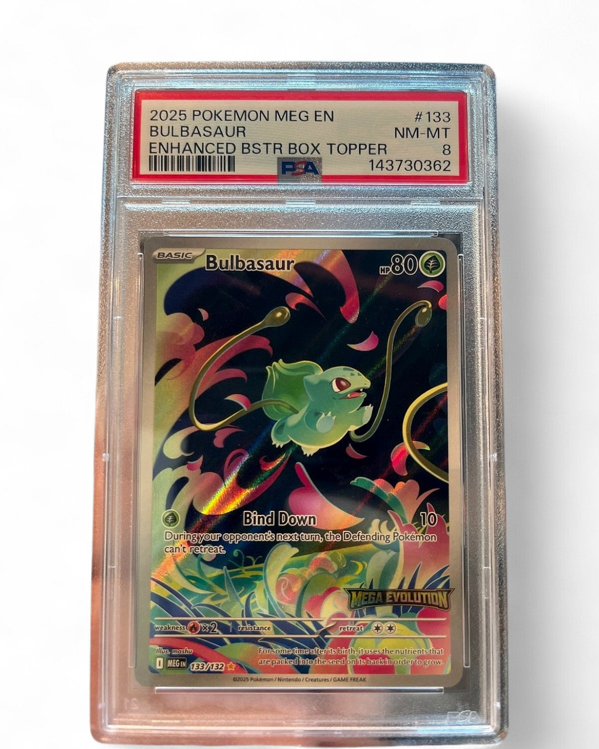 2025 Mega Evolution Bulbasaur 133/132 PSA 8