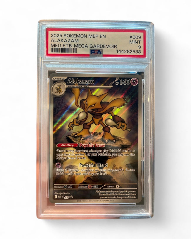 2025 Mega Evolution Promo Alakazam 009 PSA 9