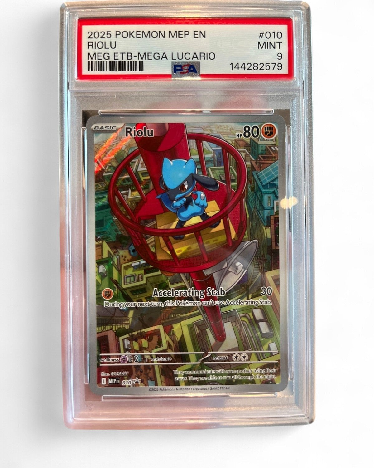 2025 Mega Evolution Promo Riolu 010 PSA 9