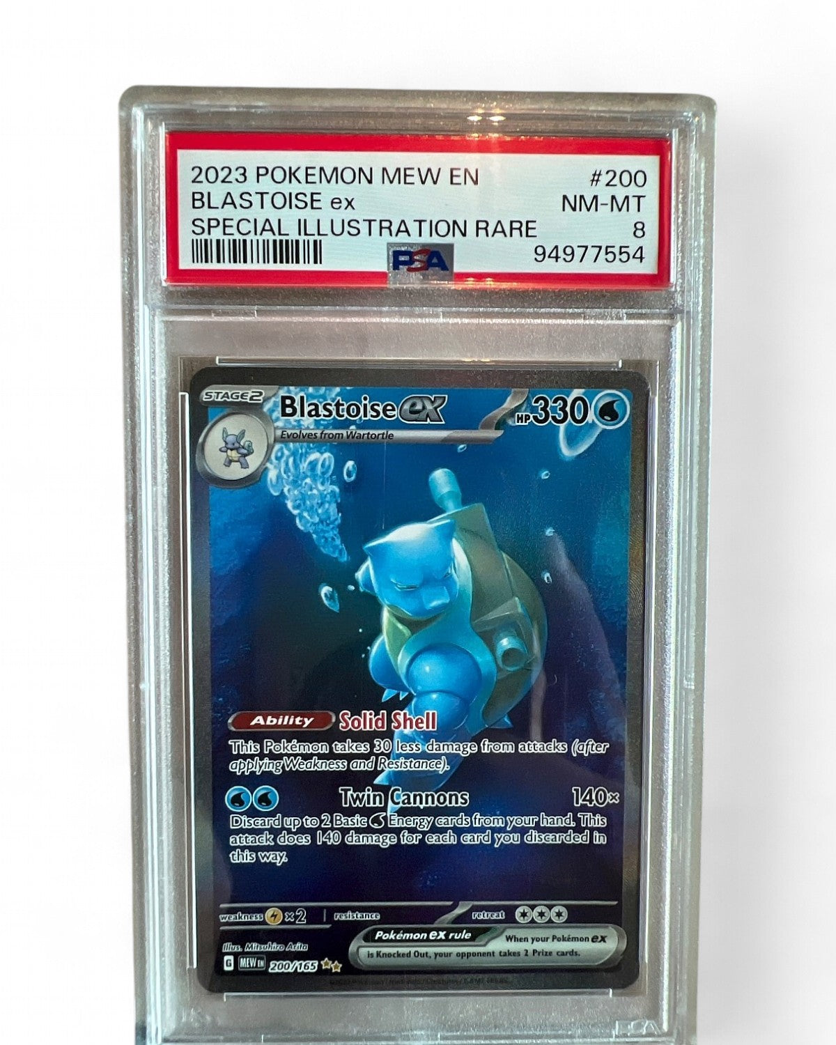 2023 Scarlet & Violet 151 Blastoise Ex 200/165 PSA 8
