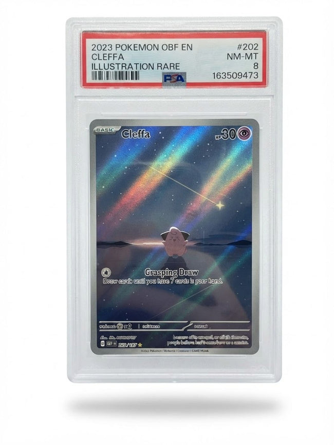 2023 Obsidian Flames Cleffa 202/197 PSA 8