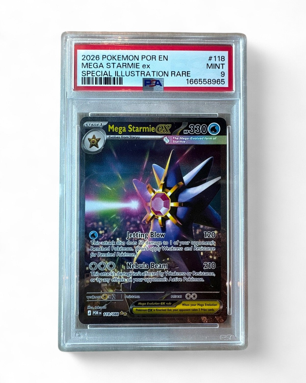 2026 Perfect Order Mega Starmie Ex 118/088 PSA 9