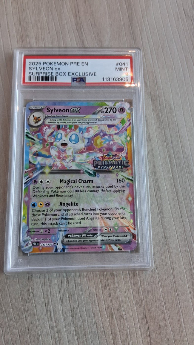 2025 Prismatic Evolutions Sylveon Ex 041/131 PSA 9