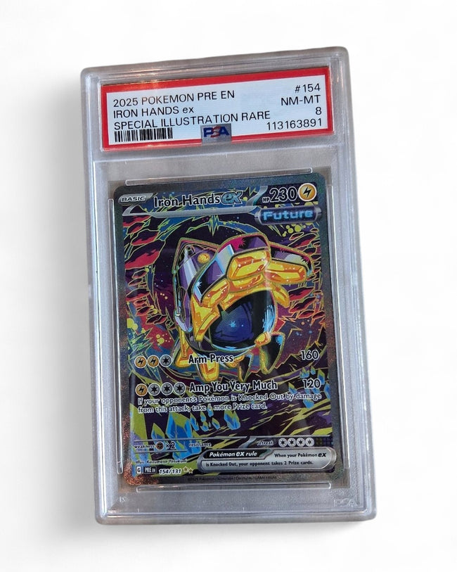 2025 Prismatic Evolutions Iron Hands Ex 154/131 PSA 8