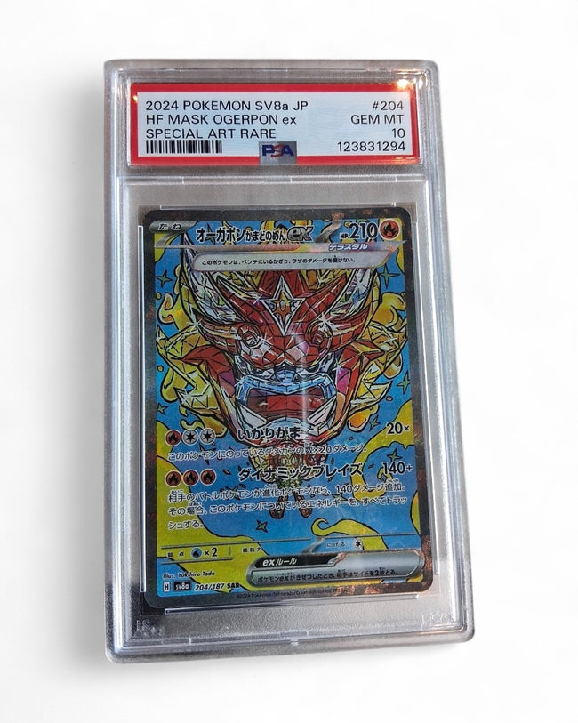 2024 Terastal Fest ex Hearthflame Mask Ogerpon Ex 204/187 (Japonés) PSA 10