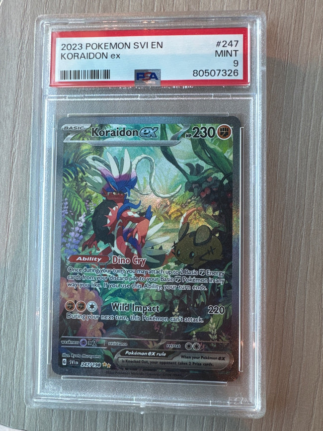 2023 Scarlet & Violet Base Set Koraidon Ex 247/198 PSA 9
