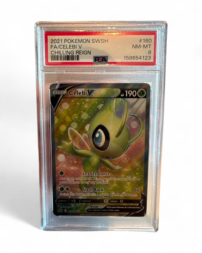 2021 Chilling Reign Celebi V 160/198 (Full Art) PSA 8