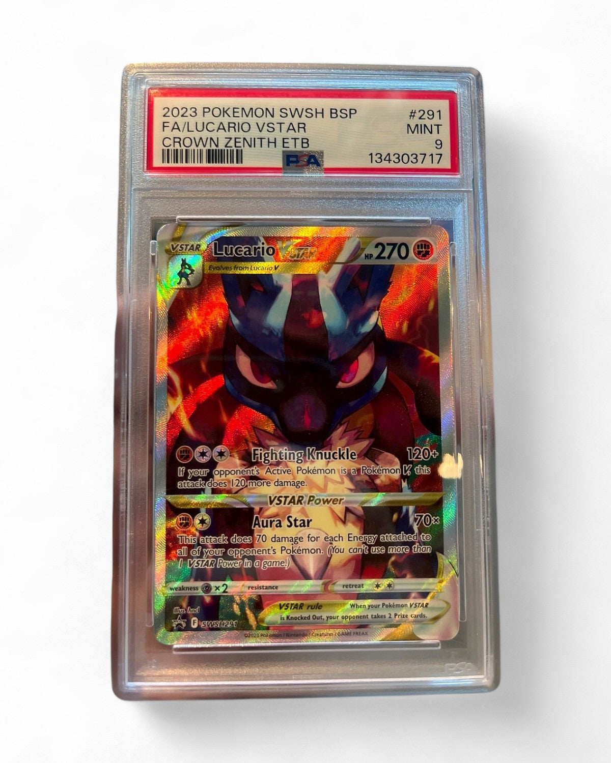 2023 Sword & Shield Promo Cards Lucario VSTAR SWSH291 PSA 9