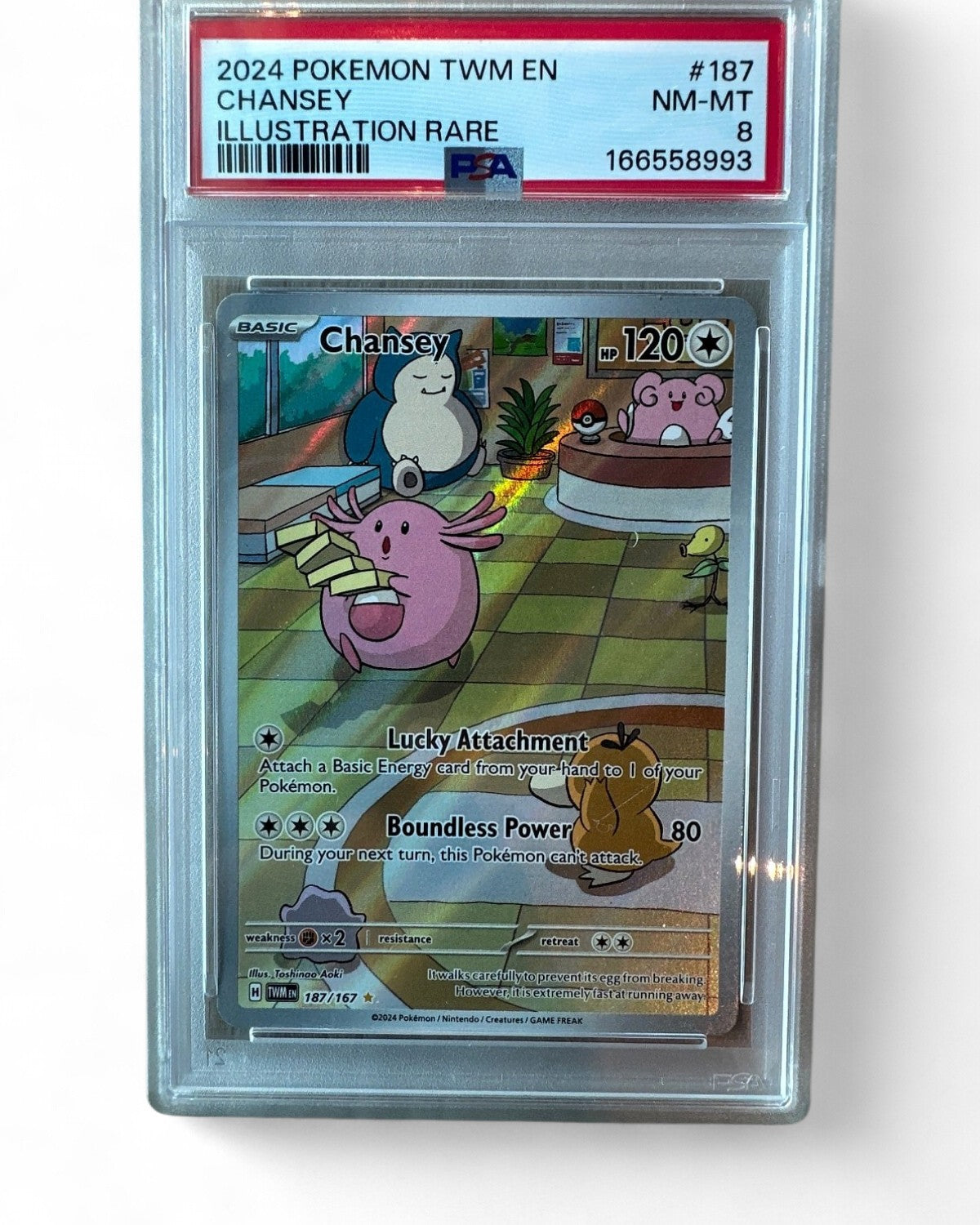 2024 Twilight Masquerade Chansey 187/167 PSA 8