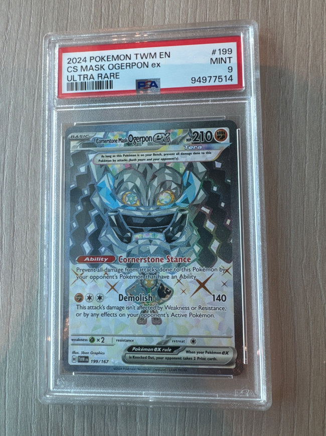 2024 Twilight Masquerade Cornerstone Mask Ogerpon Ex 199/167 PSA 9