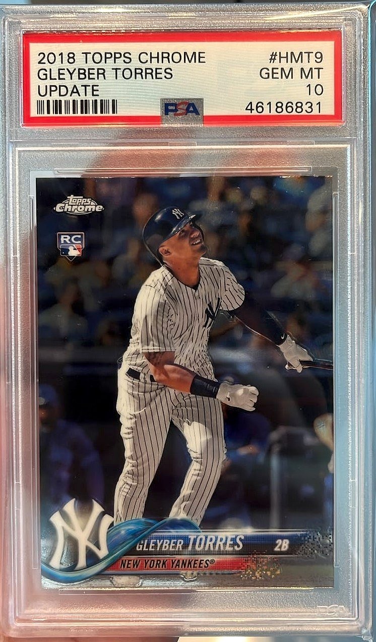 2018 Topps Chrome Update Gleyber Torres #HMT9 Rookie PSA 10