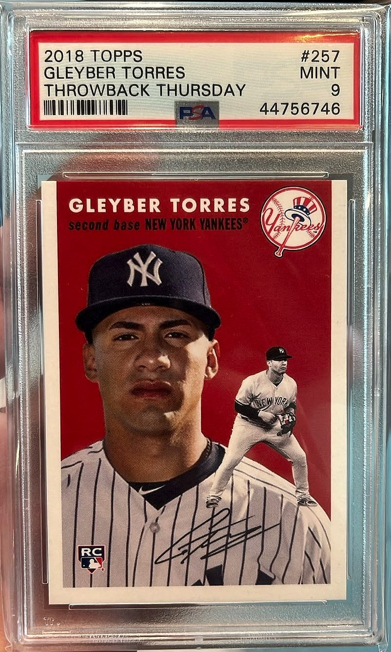 2018 Throwback Thursday Psa Gleyber Torres #257 Rookie PSA 9