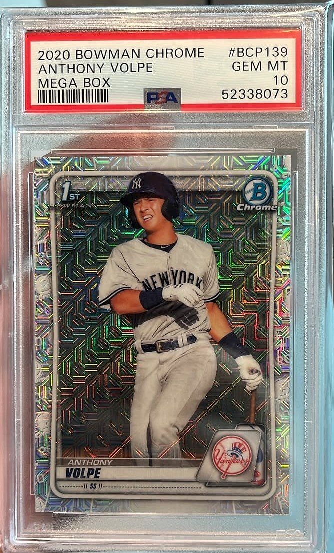 2020 Bowman Chrome Prospects Anthony Volpe Atomic Refractor #BCP-139 Rookie PSA 10
