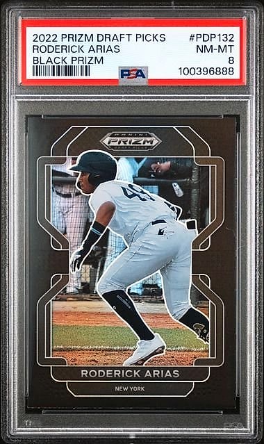 2022 Prizm Draft Picks Roderick Arias Black Prizm #PDP132 Rookie PSA 8