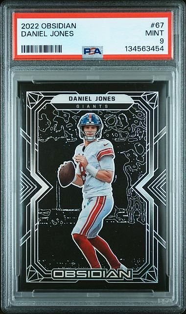 2022 Panini Obsidian Daniel Jones #67 PSA 9