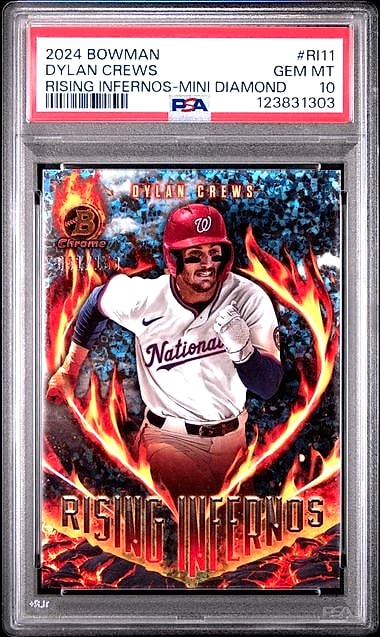 2024 Bowman Chrome Rising Infernos - Mini Diamond Psa Dylan Crews Mini Diamond #RI11 PSA 10