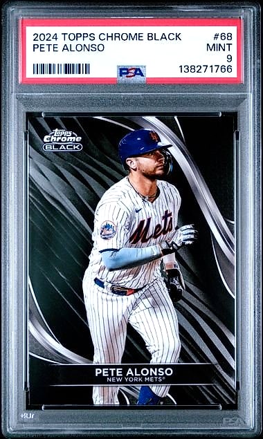 2024 Topps Chrome Black Pete Alonso #68 PSA 9