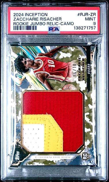 2024 Topps Inception Zaccharie Risacher Camo #RJR-ZR Rookie 06/10 PSA 9