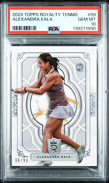 2024 Topps Royalty Tennis Alexandra Eala #99 Rookie 96/99 PSA 10
