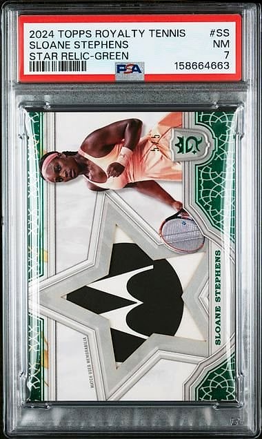 2024 Topps Royalty Tennis Sloane Stephens Star Relic-Green #SS PSA 7