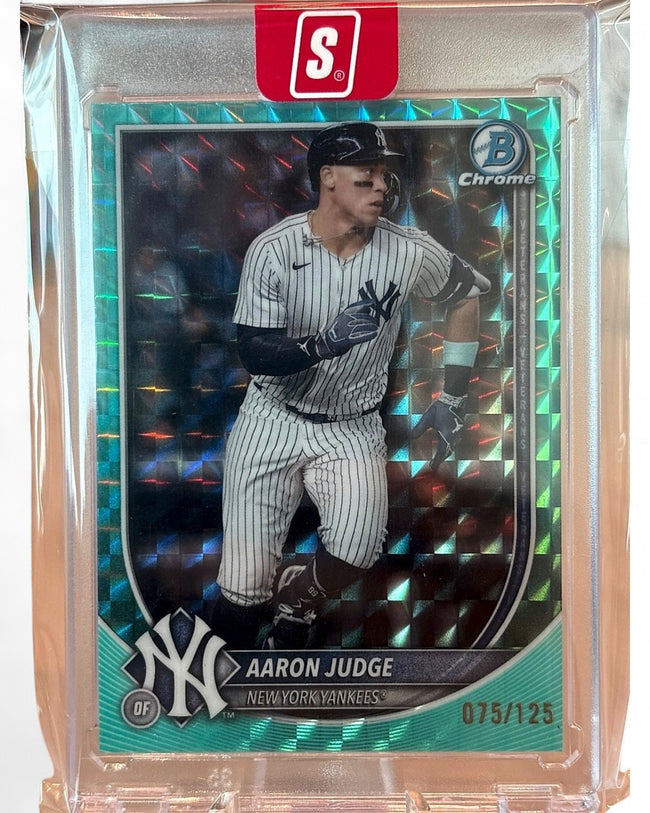 2025 Bowman Chrome Aaron Judge Aqua Geometric Refractor #99 075/125