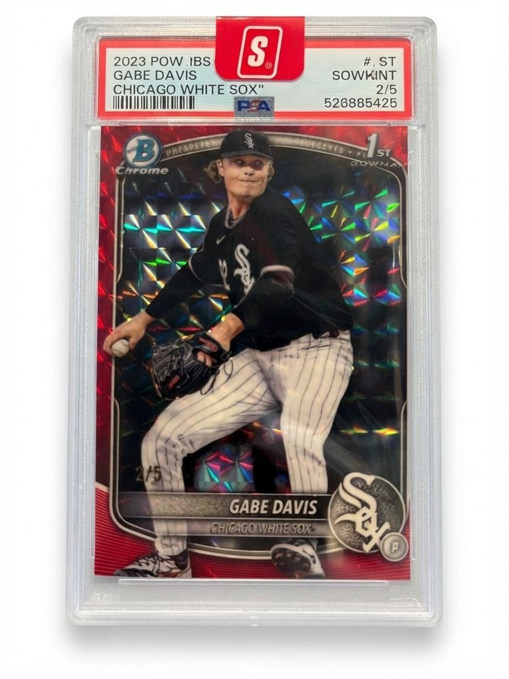 2025 Bowman Draft Chrome Gabe Davis Red Refractor #BDC-83 Rookie 2/5