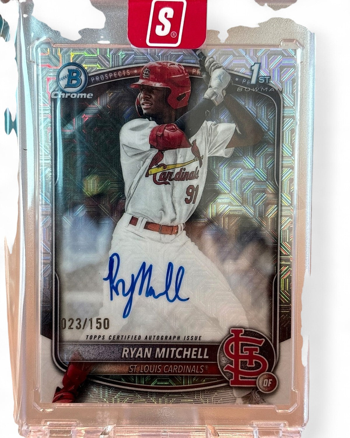 2025 Bowman Draft Chrome Prospect Autograph Ryan Mitchell Mojo Refractor #CPA-RM Rookie Auto 023/150