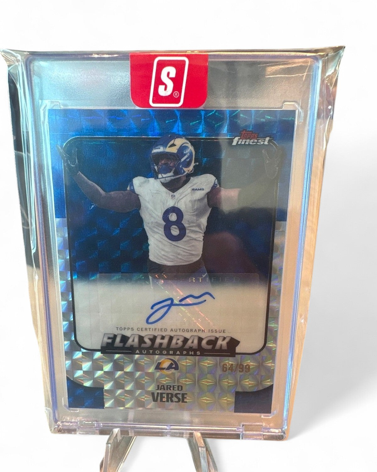 2025 Finest Flashback Autographs Jared Verse Blue Refractor #FBA-JV Auto 64/99