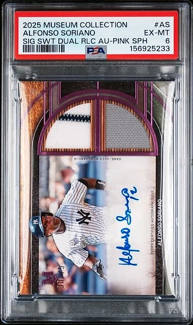 2025 Museum Collection Alfonso Soriano Pink #AS Rookie Auto PSA 6