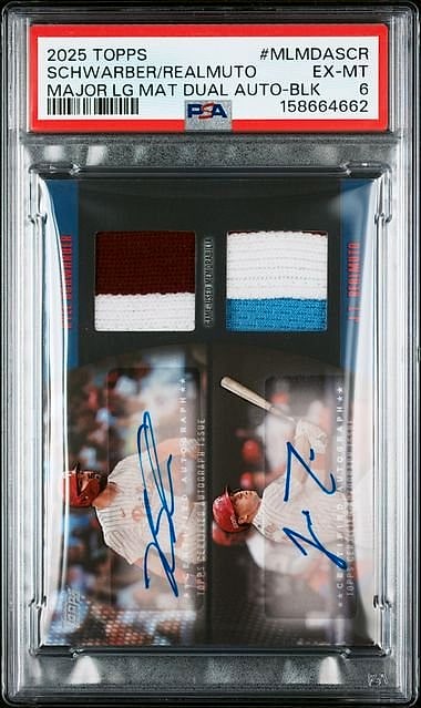 2025 Topps Schwarber/Realmuto #MLMDASCR Auto PSA 6