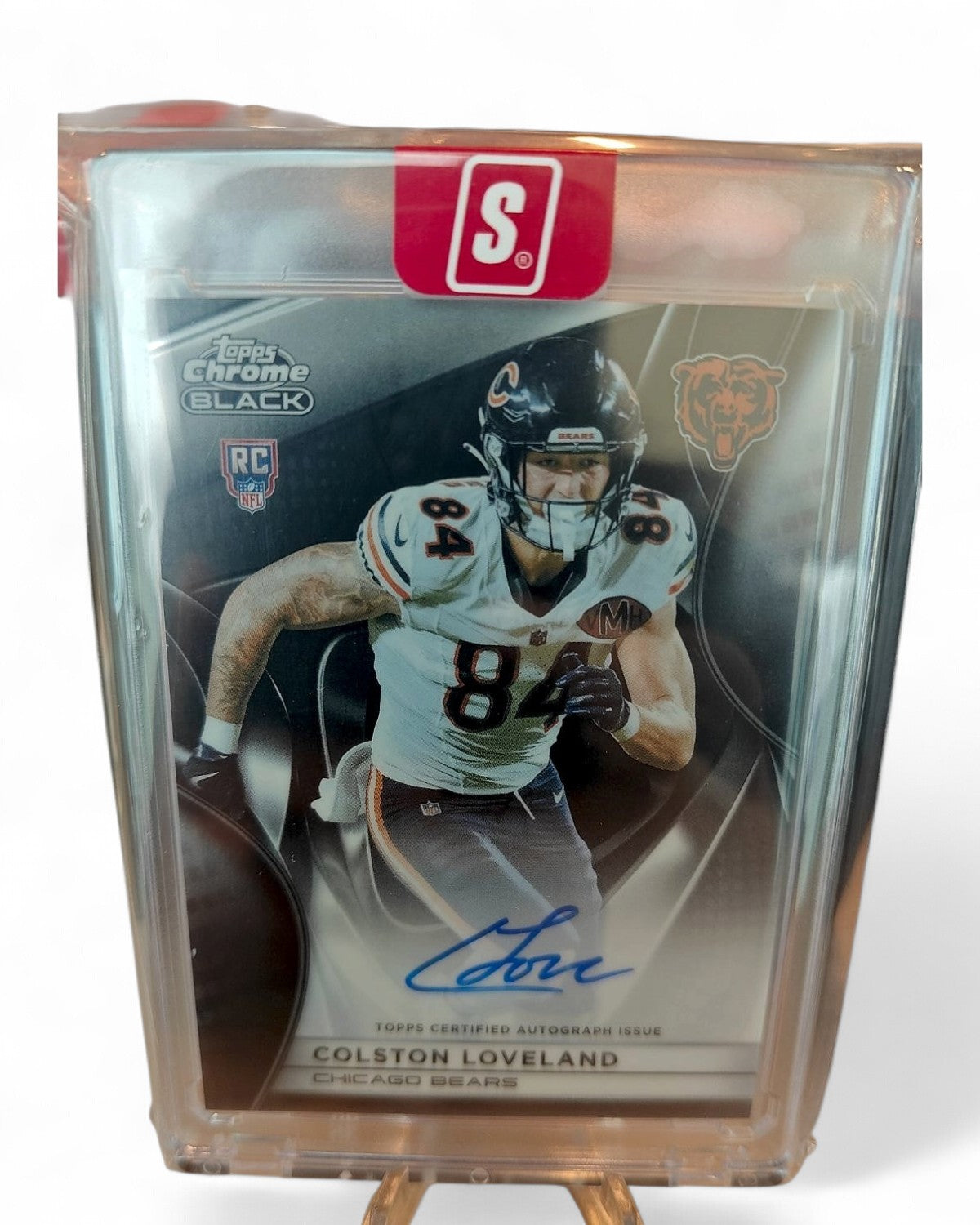 2025 Topps Chrome Black Football Auto Bears Colston Loveland Black #RAU-CL Rookie Auto