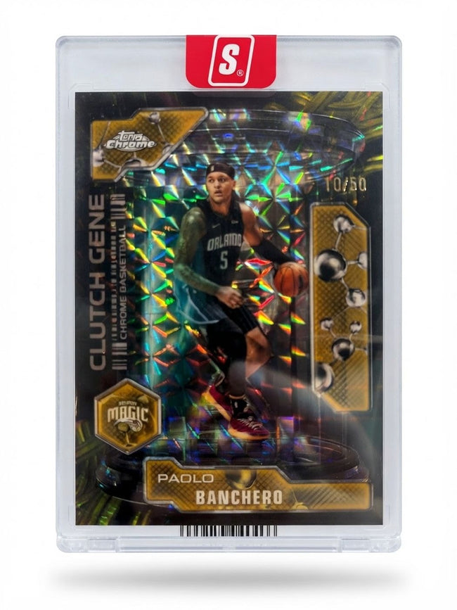 2025 Topps Chrome Clutch Gene Paolo Banchero Refractor Gold Geometric #CG-19 10/50