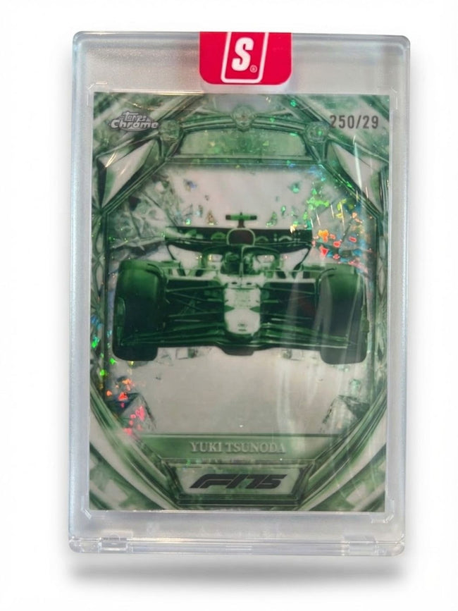 2025 Topps Chrome Diamond 75th Anniversary Formula Yuki Tsunoda Green #D75-22 250/299