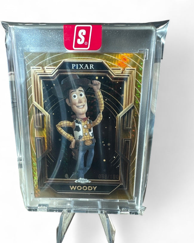 2025 Topps Chrome Disney Pixar Woody Gold 068/100