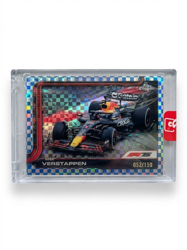 2025 Topps Chrome F1 75 Max Verstappen X-Fractor #73 052/150
